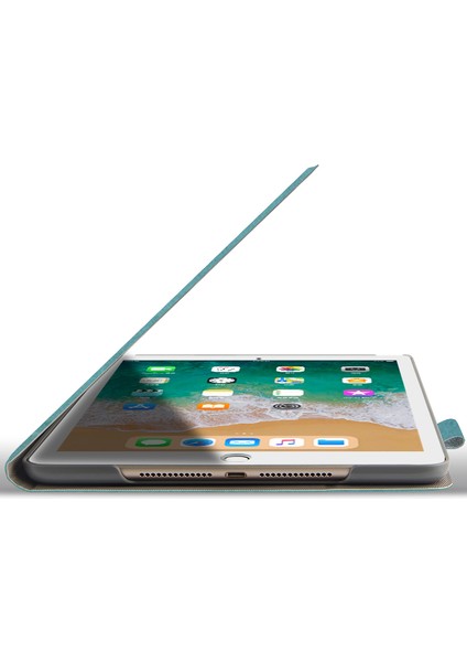 Baskı Geyik ve Alıntı Pu Deri Standlı iPad Air 10.5 (2019) Tablet Kılıfı (Yurt Dışından) modelleri