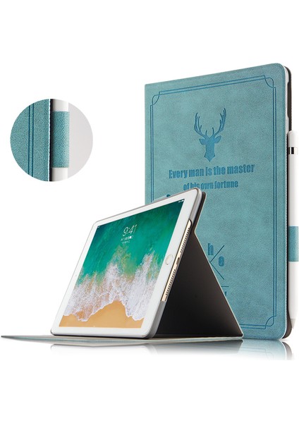 Baskı Geyik ve Alıntı Pu Deri Standlı iPad Air 10.5 (2019) Tablet Kılıfı (Yurt Dışından) indirimleri