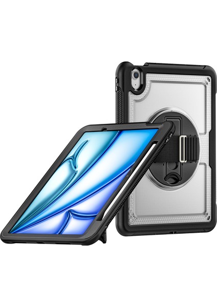 iPad Air 11 (2024) Tekme Standı Pc Tpu Omuz Askılı Tablet Kılıfı (Yurt Dışından)