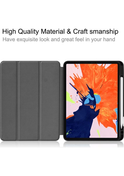 Iş Üç Katlı Stand Pu Deri Yumuşak Tpu Arka Otomatik Uyandırma uyku iPad Pro 12.9 Kalem Tutucu ile Tablet Kılıfı (Yurt Dışından) indirimleri