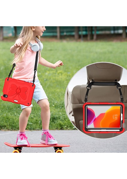 Düz ​​ Pc Silikon Şeklinde Tekme Standı ve iPad Mini Omuz Askısı (2021) Tablet Kılıfı (Yurt Dışından) indirimleri