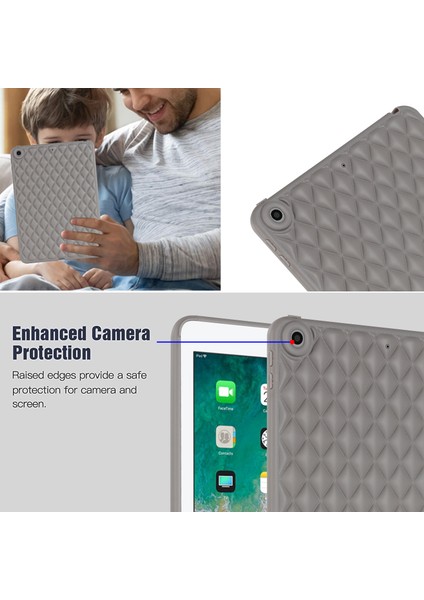 iPad 9.7 Inç (2017 2018) Arka Yumuşak Tpu Eşkenar Dörtgen Desenli Tablet Kılıfı (Yurt Dışından) indirimleri