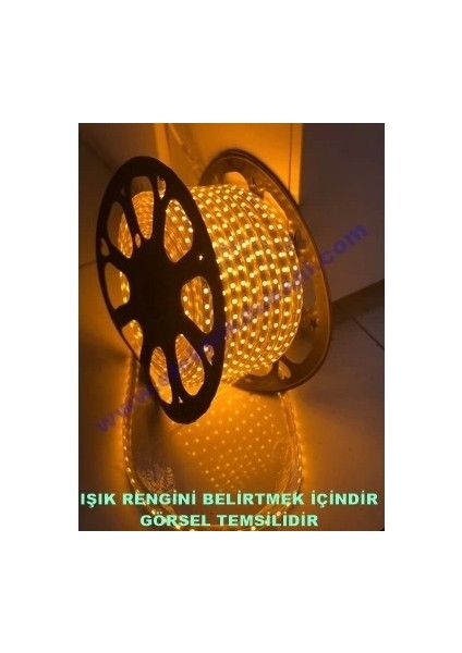 10 Çip 220V Dış Mekan Trafosuz Şerit LED Amber Kendinden Yapışkanlı (120 Led) fiyatları