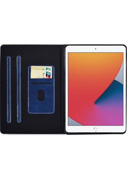 iPad 10.2 (2019 2020) Buzağı Dokulu Deri Kart Tutucu Ayarlanabilir Stand Koruyucu Tablet Kılıfı (Yurt Dışından) fiyatları