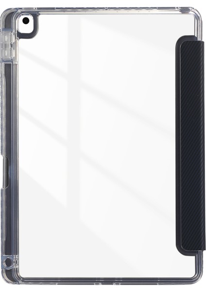 iPad 10.2 (2019 2020 2021) Deri Üç Katlı Stand Tablet Kılıfı (Yurt Dışından)