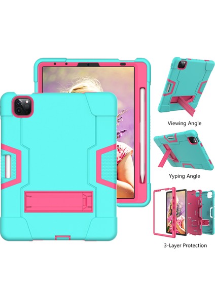 Tpu Pc Combo Arka iPad Pro 11 Inç (2022 2021 2020 2018) Standlı nane i Tablet Kılıfı (Yurt Dışından)