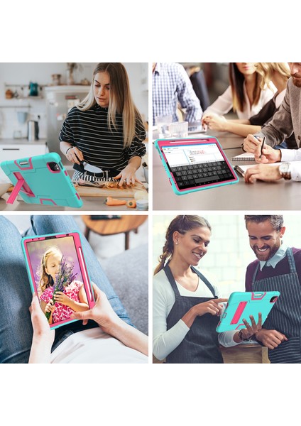 Tpu Pc Combo Arka iPad Pro 11 Inç (2022 2021 2020 2018) Standlı nane i Tablet Kılıfı (Yurt Dışından)
