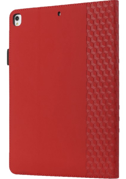 Kart Yuvası Tamı Eşkenar Dörtgen Desenli Standı Deri Koruyucu iPad 10.2 (2020 2019 2021) Tablet Kılıfı (Yurt Dışından)