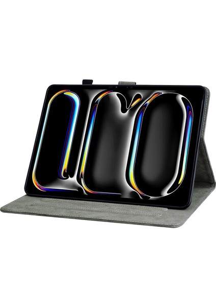 iPad Pro 11 (2024) Kaplan Desenli Pu Deri Kaymaz Koruyucu Tablet Kılıfı (Yurt Dışından) fiyatları