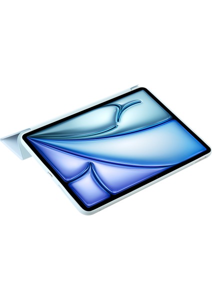 iPad Air 11 (2024) Pu Deri Silikon Üç Katlı Stand Tablet Kılıfı (Yurt Dışından) fırsatları