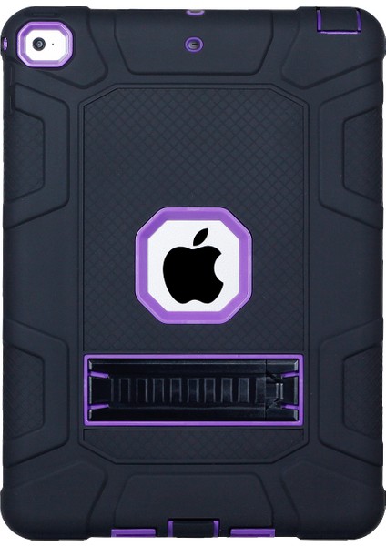Ar Defender Standı Pc Silikon Hibrit iPad 9.7 (2018 2017) SIYAH Tablet Kılıfı (Yurt Dışından)