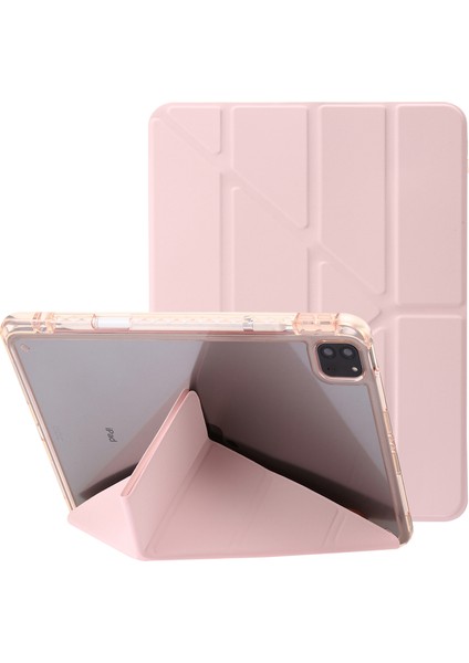 iPad Pro 13 (2024) Tpu Akrilik Pu Deri Origami Standı Arka Tablet Kılıfı (Yurt Dışından)