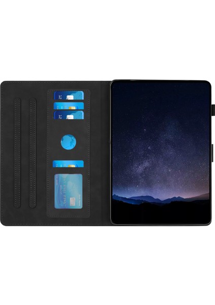 iPad 10.9 (2022) Petek Baskılı Kart Yuvalı Deri Tablet Kılıfı (Yurt Dışından)