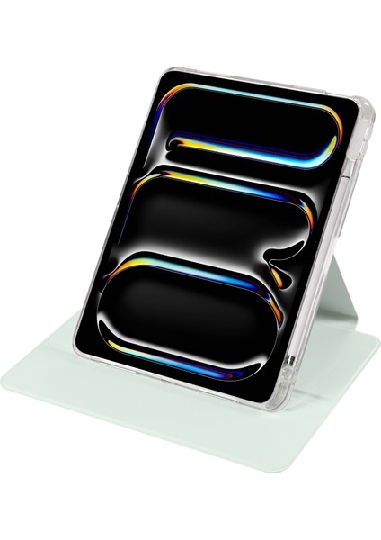 iPad Pro 11 (2024) Döner Standlı Çıkarılabilir Pu Deri Tpu Tablet Kılıfı (Yurt Dışından)
