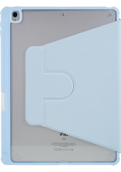 iPad 10.2 (2019 2020 2021) Döner Tekme Standı Pu Deri Tpu Akrilik Düşmeyi Önleyici Koruyucu Tablet Kılıfı (Yurt Dışından)