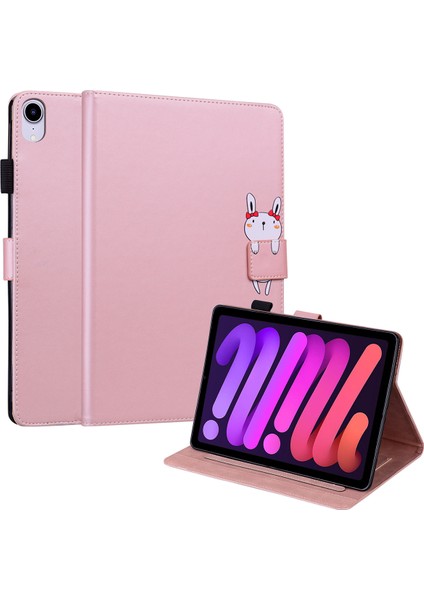iPad Mini (2021) Pu Deri Stand Kart Yuvalı Tablet Kılıfı (Yurt Dışından)