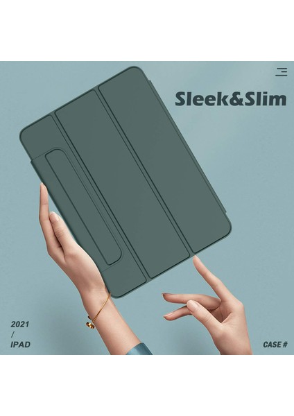 Üç Katlı Stand Otomatik Uyandırma Uyku Pu Deri Manyetik iPad Pro 12 9 Inç (2021) Tablet Kılıfı (Yurt Dışından) modelleri