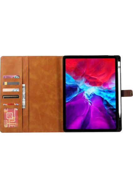 iPad Pro 13 (2024) Dış Kart Yuvası Deri Cüzdan Otomatik Uyandırma uyku Tablet Kılıfı (Yurt Dışından) modelleri