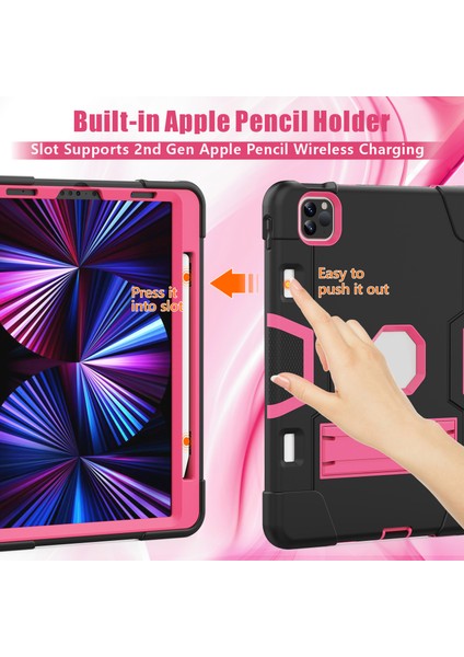 iPad Pro 11 Inç (2022 2021 2020) Tpu Pc ve stand Tablet Kılıfı (Yurt Dışından)