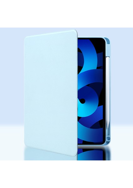iPad Air 13 (2024) Deri Manyetik Ayrılabilir Akıllı Döndürülebilir Katlanabilir Stand Tablet Kılıfı (Yurt Dışından)