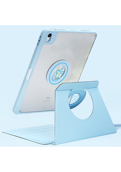 iPad Air 13 (2024) Deri Manyetik Ayrılabilir Akıllı Döndürülebilir Katlanabilir Stand Tablet Kılıfı (Yurt Dışından)
