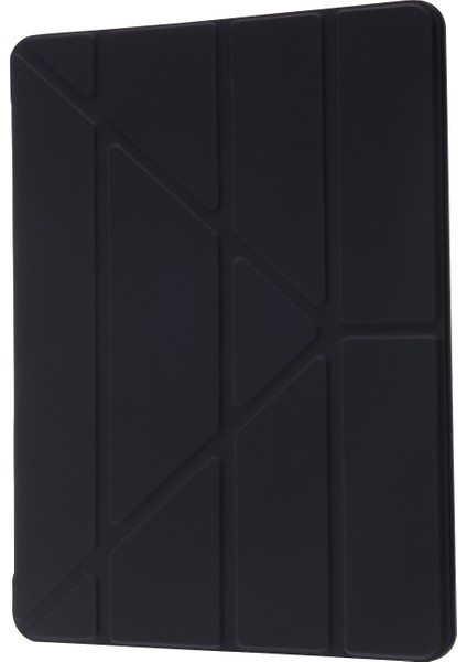 Pu Deri Origami Standı iPad 10.2 Otomatik Uyandırma uyku Fonksiyonlu (2019 2020 2021) SIYAH Tablet Kılıfı (Yurt Dışından)