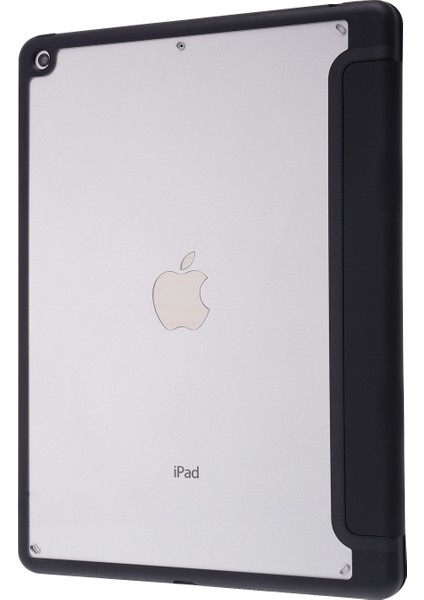 Pu Deri Origami Standı iPad 10.2 Otomatik Uyandırma uyku Fonksiyonlu (2019 2020 2021) SIYAH Tablet Kılıfı (Yurt Dışından)