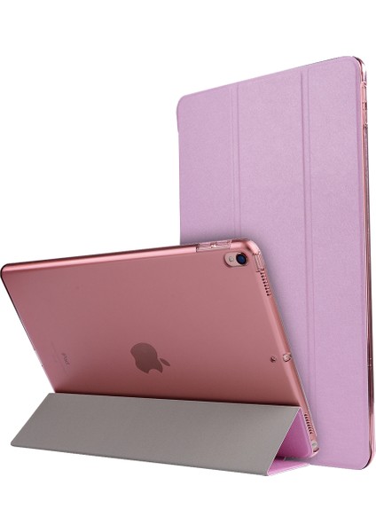 iPad Air 10.5 (2019) PRO 10.5 (2017) Üç Katlı Stand Akıllı Deri Ipek Doku Tablet Kılıfı (Yurt Dışından)