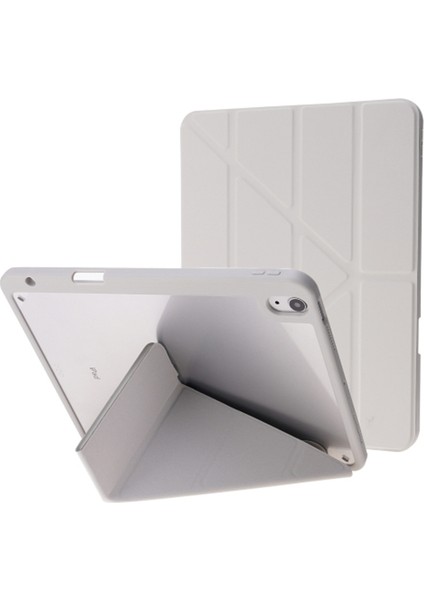 iPad Air 11 (2024) Origami Standı Pu Deri Tpu Akrilik Düz Tablet Kılıfı (Yurt Dışından)
