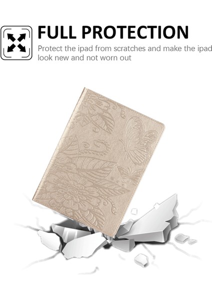 iPad 10.9 (2022) Koruyucu Pu Deri Çiçek Baskılı Standı Otomatik Uyandırma uyku Kart Tutucu Tablet Kılıfı (Yurt Dışından) fırsatları