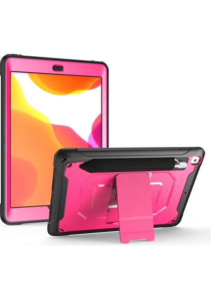 Tekme Standı Pc Tpu iPad 10.2 Kalem Tutucu ile (2019 2020 2021) ROSE Tablet Kılıfı (Yurt Dışından)