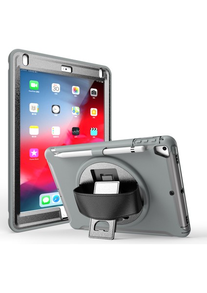 360° Dönebilen Stand Pc Tpu 9 7 Inç (2017 2018) Kalem Yuvası ve El Kayışı ile (2017 2018) GRI Tablet Kılıfı (Yurt Dışından)