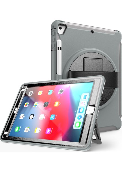 360° Dönebilen Stand Pc Tpu 9 7 Inç (2017 2018) Kalem Yuvası ve El Kayışı ile (2017 2018) GRI Tablet Kılıfı (Yurt Dışından)