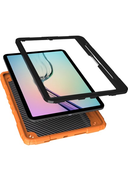 Forestl Digital iPad Pro 11 (2024) M4 Standı Tpu Pc Kalem Tutucu Fidget Toys Turuncu Tablet Kılıfı (Yurt Dışından)