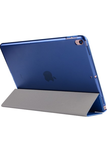 Üç Katlı Stand Akıllı Deri Ipek Doku iPad Air 10.5 (2019) PRO 10.5 (2017) Tablet Kılıfı (Yurt Dışından)