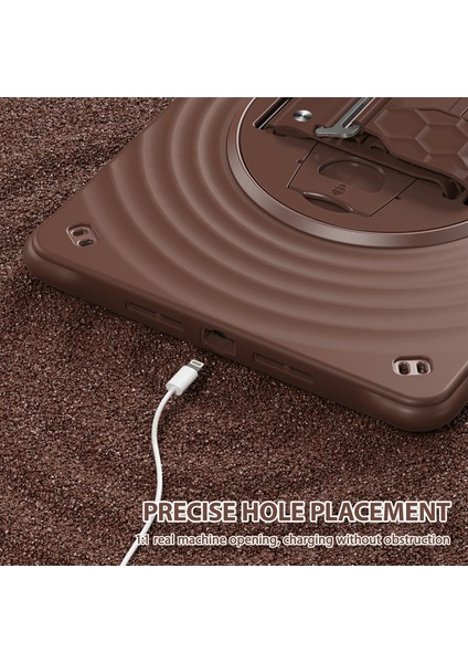 iPad 10.2 (2019 2020 2021) El Kayışı Standı Tpu Pc Silikon Çikolata Rengi Tablet Kılıfı (Yurt Dışından) modelleri