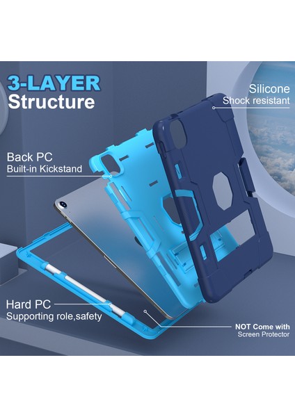 iPad Air 11 (2024) Silikon Pc stand Lacivert Tablet Kılıfı (Yurt Dışından) modelleri