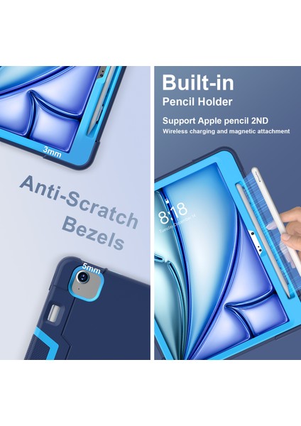iPad Air 11 (2024) Silikon Pc stand Lacivert Tablet Kılıfı (Yurt Dışından) indirimleri