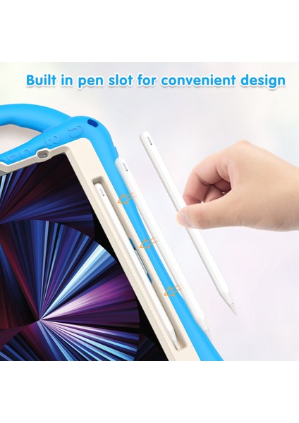 iPad Air (2020 2022) Pc Silikon El Kayışı Standı Kalem Tutuculu Koruyucu Tablet Kılıfı (Yurt Dışından) modelleri