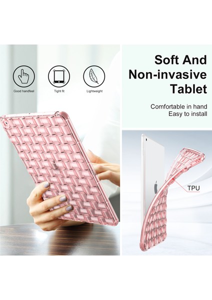 iPad 10.2 (2019 2020 2021) Tpu Buz Küpü Tamı Esnek Düşmeyi Önleyici Koruyucu Tablet Kılıfı (Yurt Dışından) fırsatları