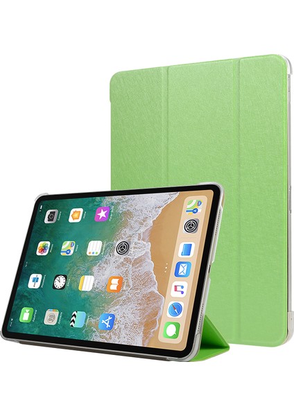 iPad Pro 11 Inç (2018) Üç Katlı Standlı Pu Deri Akıllı Tablet Kılıfı (Yurt Dışından)