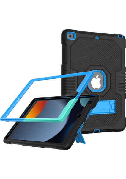 Forestl Digital Kontrast Pc Tpu Silikon Stand Tamı iPad 10.2 (2019 2020 2021) SIYAH Tablet Kılıfı (Yurt Dışından)