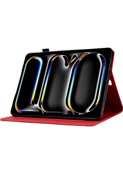 A3 iPad Pro 11 (2024) Kart Yuvası Deri Blok Desenli Tablet Kılıfı (Yurt Dışından) modelleri