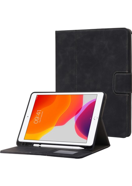 iPad 9.7 Inç (2017 2018) Pu Deri Cüzdan Standı Kalem Yuvalı Manyetik Koruyucu Tablet Kılıfı (Yurt Dışından)