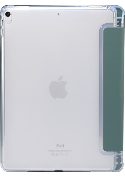 Cilt Duygusu Üç Katlı Stand Deri Tpu iPad Air 10.5 Inç (2019) Kalem Yuvası ile Tablet Kılıfı (Yurt Dışından)