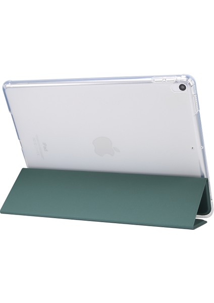 Cilt Duygusu Üç Katlı Stand Deri Tpu iPad Air 10.5 Inç (2019) Kalem Yuvası ile Tablet Kılıfı (Yurt Dışından)