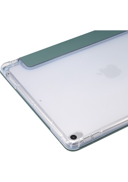 Cilt Duygusu Üç Katlı Stand Deri Tpu iPad Air 10.5 Inç (2019) Kalem Yuvası ile Tablet Kılıfı (Yurt Dışından)