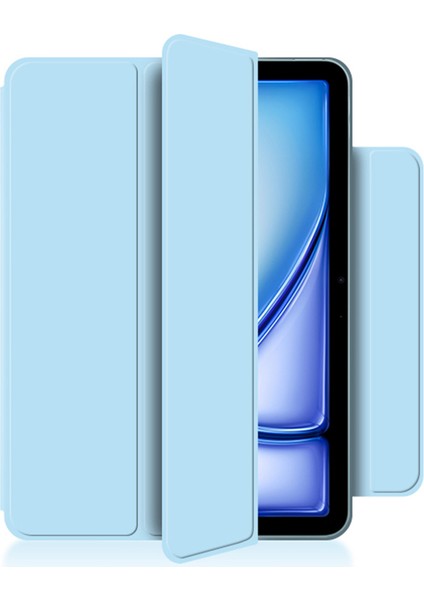 iPad Air 11 (2024 M2) Manyetik Pu Deri Flip Stand Tablet Kılıfı (Yurt Dışından)