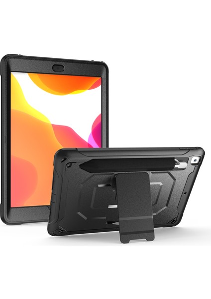 Stand Pc Tpu iPad 10.2 Kalem Tutuculu (2019 2020 2021) SIYAH Tablet Kılıfı (Yurt Dışından)