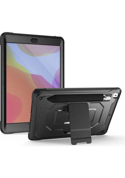 Stand Pc Tpu iPad 10.2 Kalem Tutuculu (2019 2020 2021) SIYAH Tablet Kılıfı (Yurt Dışından)